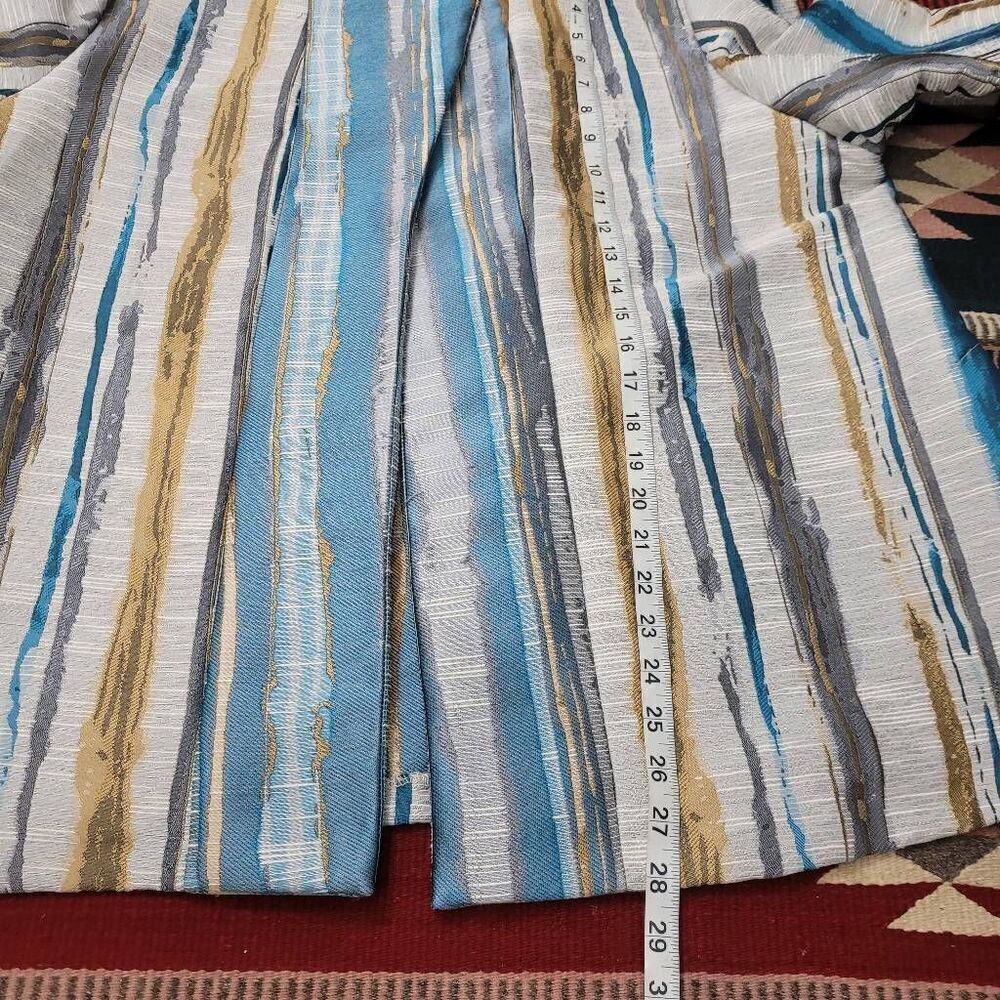 IC by Connie K Open Front Coat Sz XXL‎ Blue Tan Tapestry Neutral Modest Modern - Picture 6 of 8